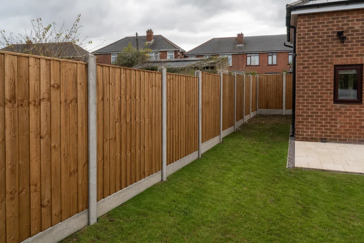 Garden fencing at a Sheffield residential property